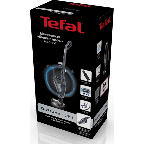 Беспроводной пылесос TEFAL CORDLESS STICK CLEANER CUORI TY6756WO