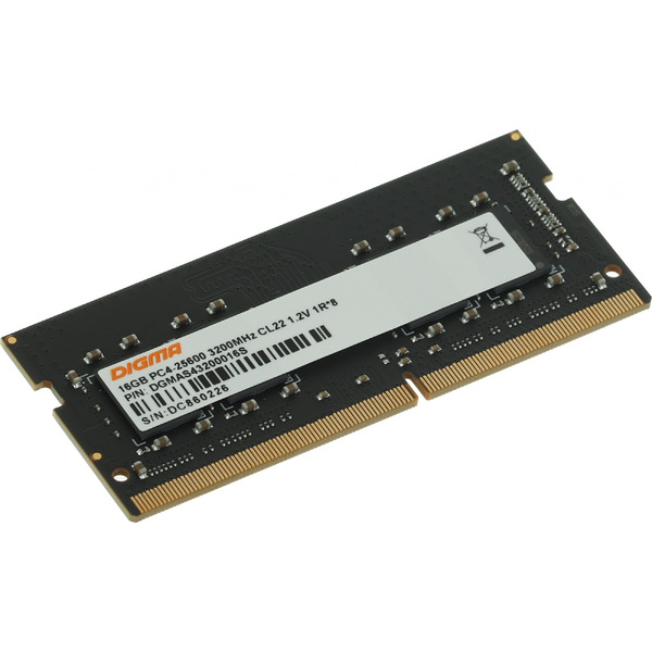Оперативная память Digma 16ГБ DDR4 SODIMM 3200 МГц DGMAS43200016S