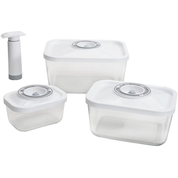 Контейнеры для вакуумных упаковщиков STATUS VAC-Glass-Set White