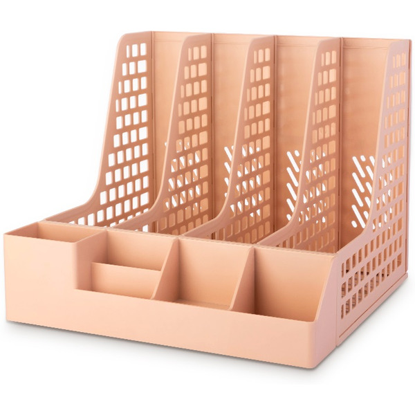 Лоток-органайзер для бумаг и канцелярских принадлежностей DELI PB106 (розовый)