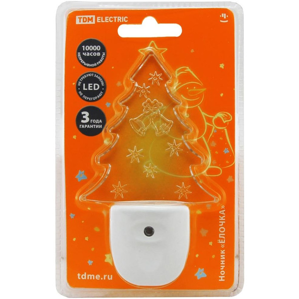 Ночник TDM Елочка с датчиком света (SQ0357-0010)