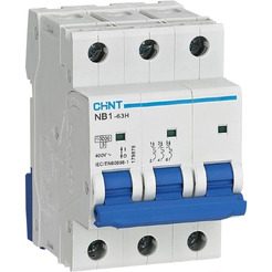 Автоматический выключатель Chint NB1-63H 3P 40A 10kA х-ка D (R) 179889