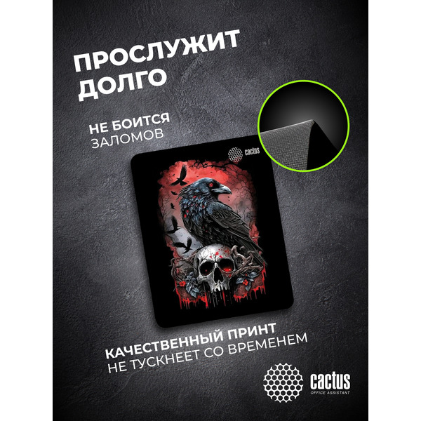 Коврик для мыши CACTUS Raven CS-MP-D14S