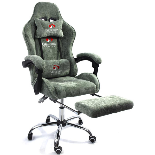 Вибромассажное кресло Calviano AVANTI ULTIMATO green fabric