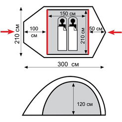 Палатка TRAMP Stalker 2 v2 (TRT-75)