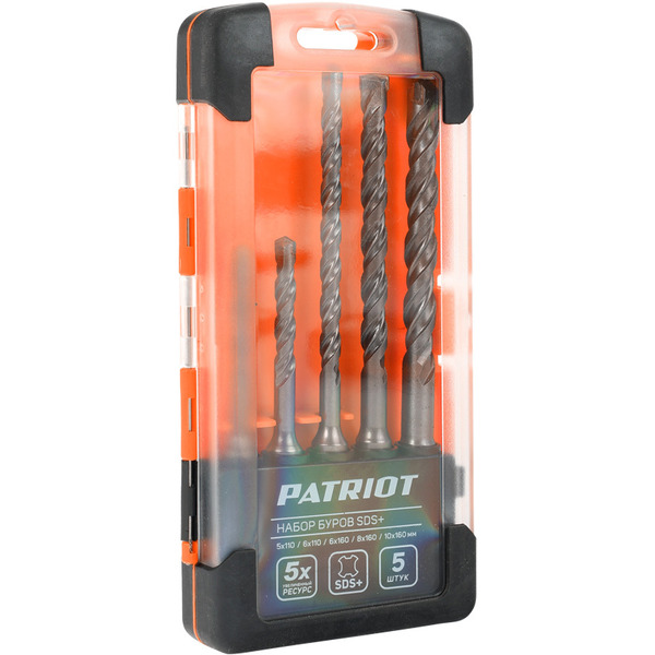 Набор буров PATRIOT по бетону SDS Plus 815010101 (5-10мм)