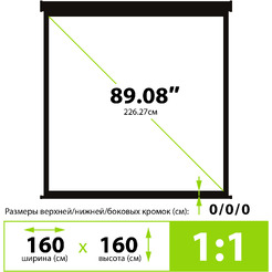 Экран CACTUS TriExpert 160x160 CS-PSTE-160x160-BK