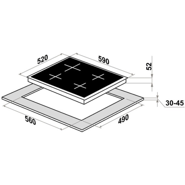 Варочная панель MAUNFELD CVCE594BDBK