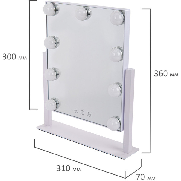 Зеркало косметическое Brabix 609335