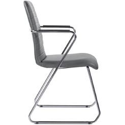 Стул Brabix Visit CF-101 (хром/экокожа темно-серый)