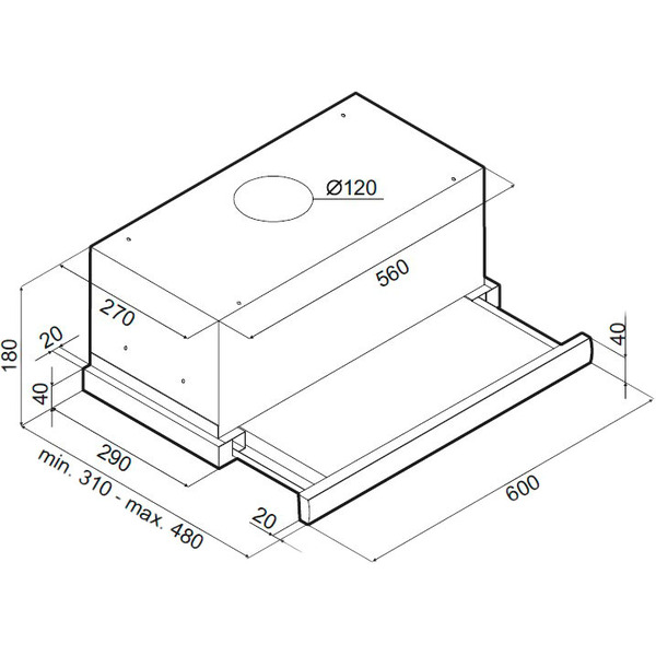Вытяжка MAUNFELD VS Slide 60 (черный)