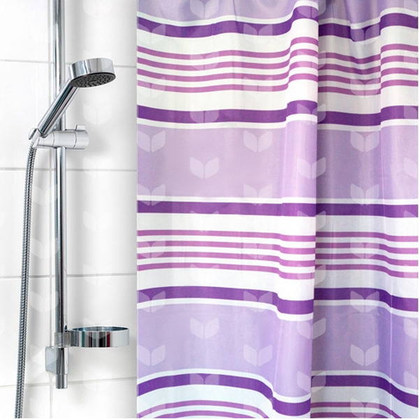 Штора для ванной комнаты Вилина 6666-2204-1 (лиловые полосы)