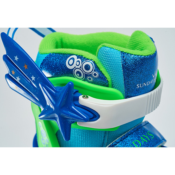 Роликовые коньки Sundays PW-153B-5D (р 33-36) голубой