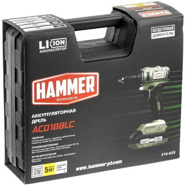 Дрель-шуруповерт Hammer ACD18BLC (827376)