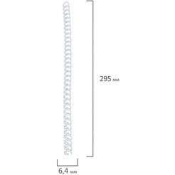 Металлические пружины для переплета BRAUBERG A4 6.4 мм 100 шт 530822 (белый)