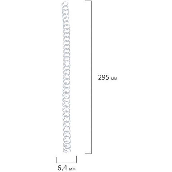 Металлические пружины для переплета BRAUBERG A4 6.4 мм 100 шт 530822 (белый)