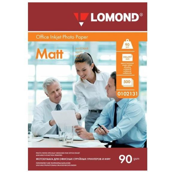 Фотобумага Lomond Матовая A4 90 г/кв.м. 500 листов (0102131)