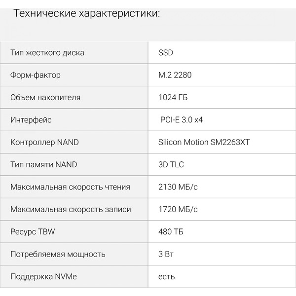Накопитель SSD DIGMA Mega S3 1Tb DGSM3001TS33T