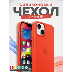 Бампер BINGO Silicone Case для APPLE iPhone 15 персиковый