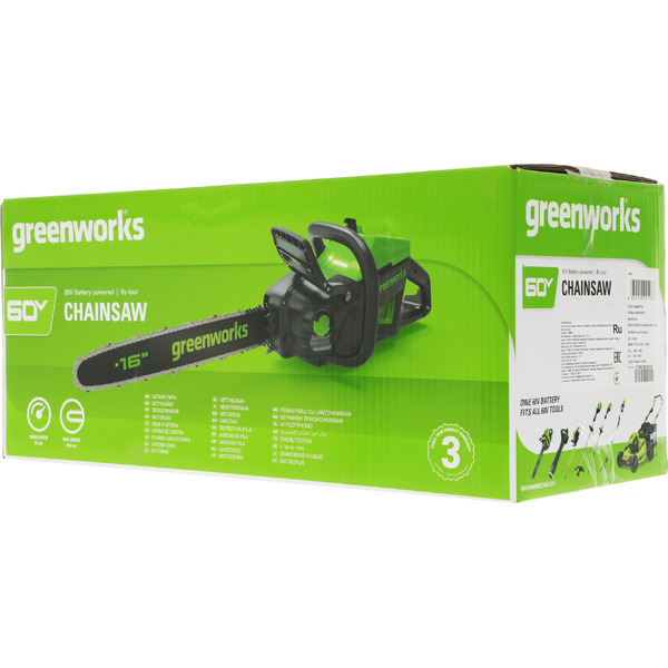 Аккумуляторная пила Greenworks GD60CS25 2008907 (без АКБ и ЗУ)