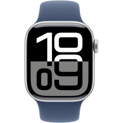 Смарт-часы Apple Watch Series 10 GPS 42mm Silver Case Denim Sport Band S/M A2997 (MWWA3LW/A)