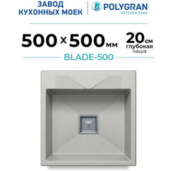 Кухонная мойка Polygran Blade 500 (серый)