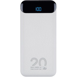 Внешний аккумулятор с дисплеем RIVACASE VA2580 (20000 mAh) белый