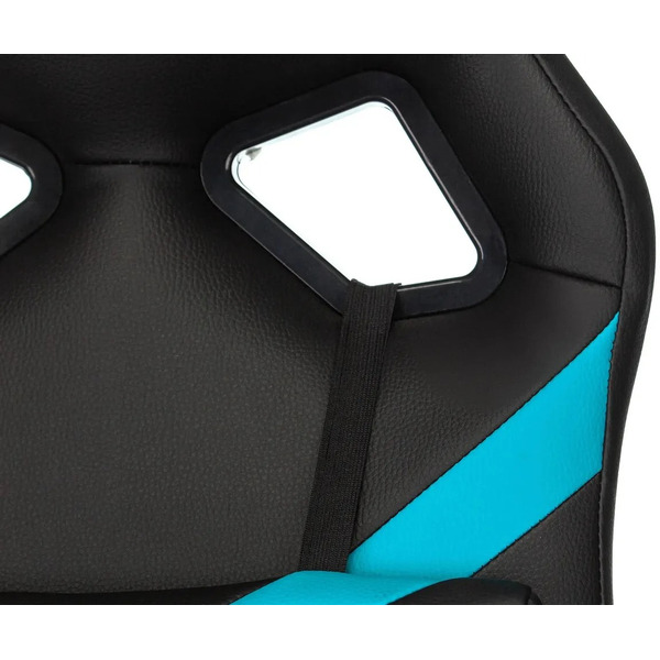 Кресло геймерское Бюрократ Zombie Driver (черный/голубой)