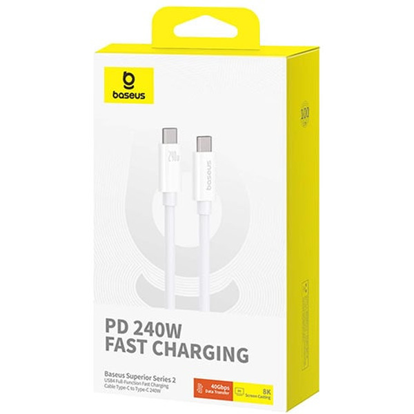 Кабель Baseus Superior Series 2 USB4 Full-Function Fast Charging Cable 240W USB Type-C - USB Type-C P10365200211-02