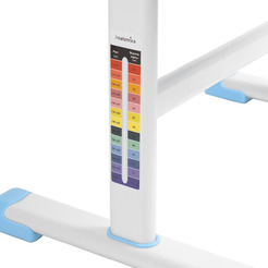 Парта+стул Anatomica Avgusta с выдвижным ящиком и подставкой (белый/голубой)