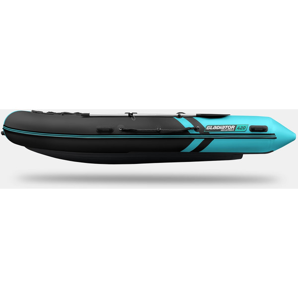 Надувная лодка Gladiator E420S (черно-бирюзовый)