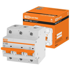 Выключатель автоматический TDM ВА 47-100 3Р 100А (C) 10кА SQ0207-0077