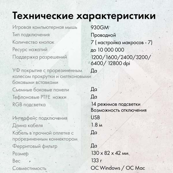 Мышь Oklick GMNG 930GM