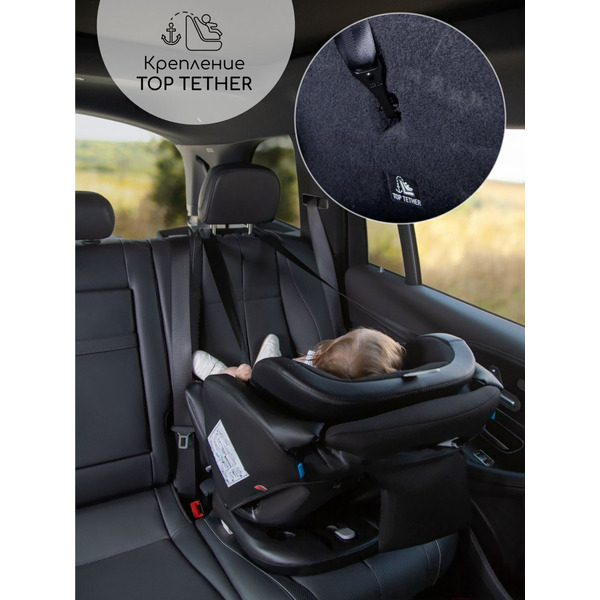Детское автокресло Amarobaby Favorite Isofix С усиленной боковой поддержкой AB24-20FAV/0910 (черный/графит)