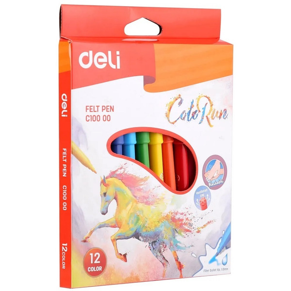 Фломастеры DELI ColoRun 10000C 12 цв