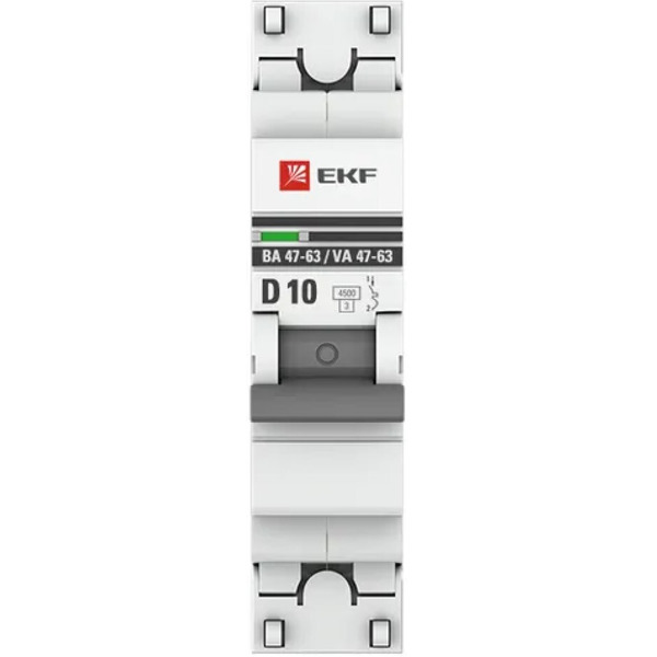 Выключатель автоматический EKF PROxima ВА 47-63 1P 10А (D) 4,5kA