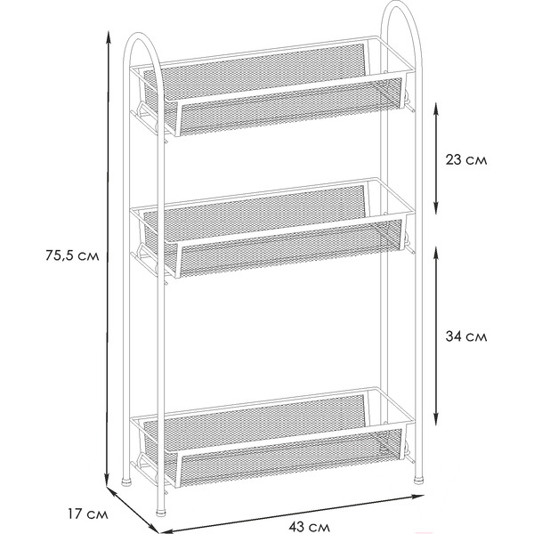 Этажерка ЗМИ Ладья 13 Э 399 (графит)