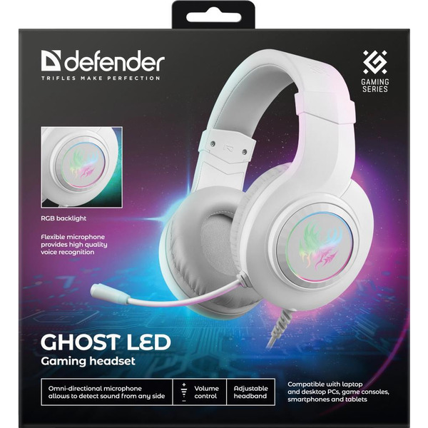Наушники Defender Ghost LED 64605