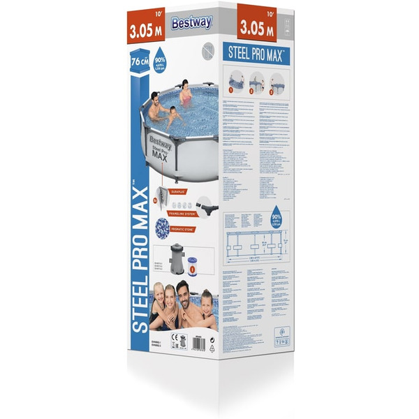 Каркасный бассейн Bestway Steel Pro Max 56408 (305х76) с фильтр-насосом