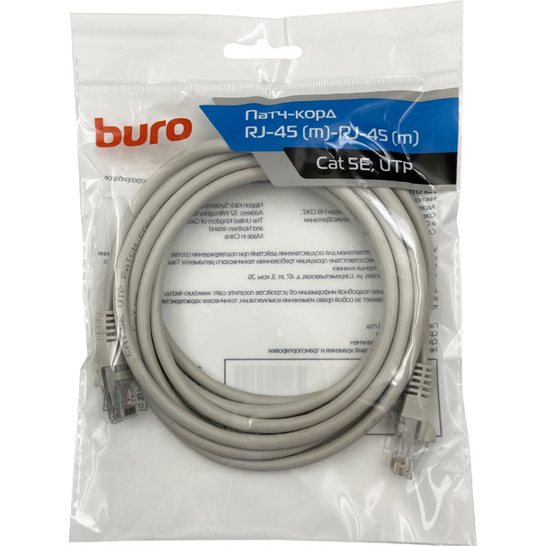 Патч-корд Buro UTP-5E-3M-G