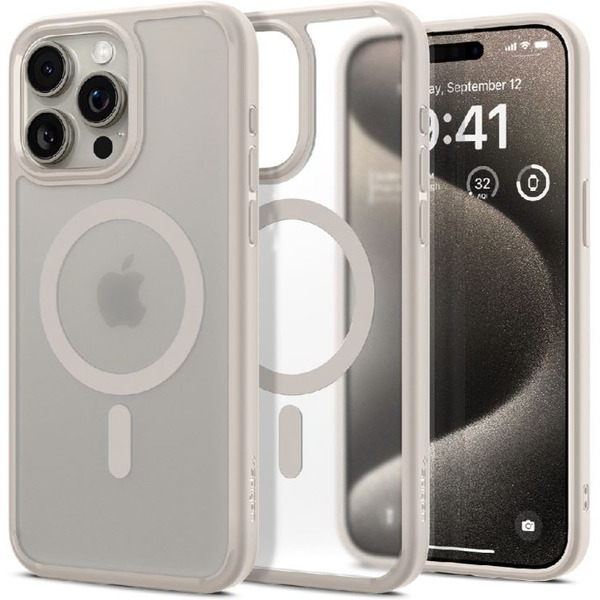 Чехол для телефона Spigen Ultra Hybrid (MagFit) для iPhone 15 Pro Max ACS07210 (серый)