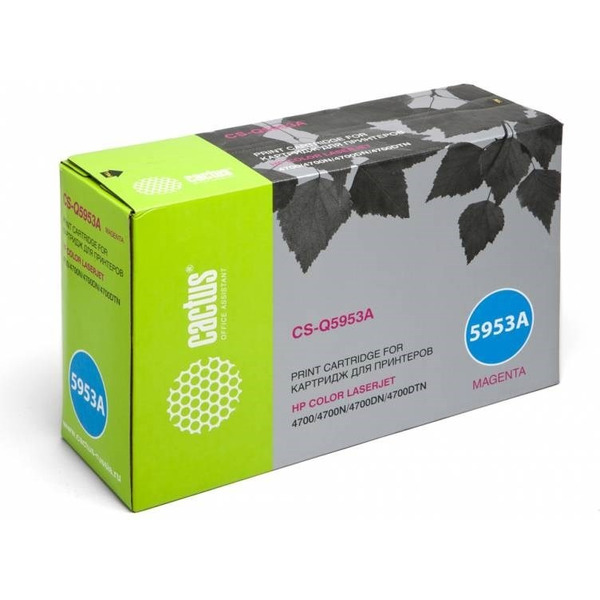 Картридж лазерный Cactus CS-Q5953A Q5953A пурпурный (10000стр.) для HP CLJ 4700