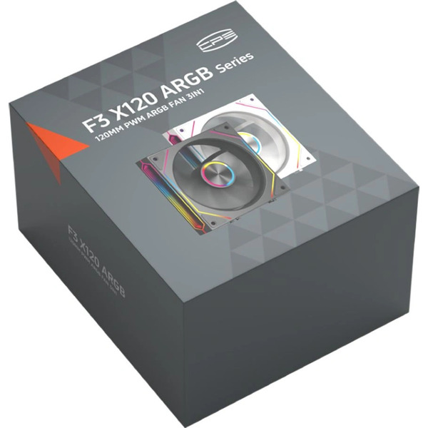 Вентилятор PcCooler F3 X120 ARGB (F3X120-BKAC112-GL)