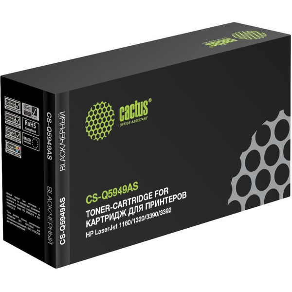 Картридж лазерный Cactus CS-Q5949AS Q5949A черный (2500стр.) для HP LJ 1160/1320/3390/3392