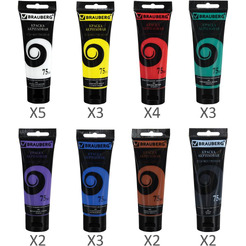 Краски акриловые художественные BRAUBERG ART 191128