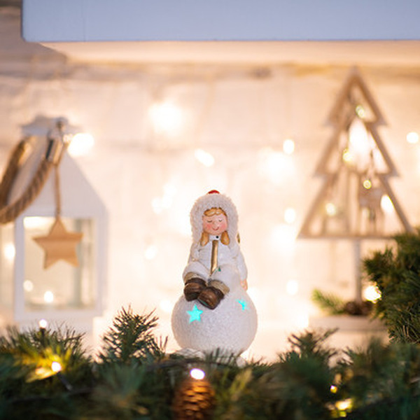 Керамическая фигурка NEON-NIGHT Снегурочка на шаре 505-009