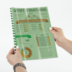 Пластиковая обложка для переплета BRAUBERG A4 150 мкм 100 шт 530828 (прозрачный/зеленый)