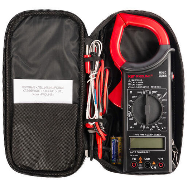 Токовые клещи цифровые КВТ PROLINE KT 266C 79132