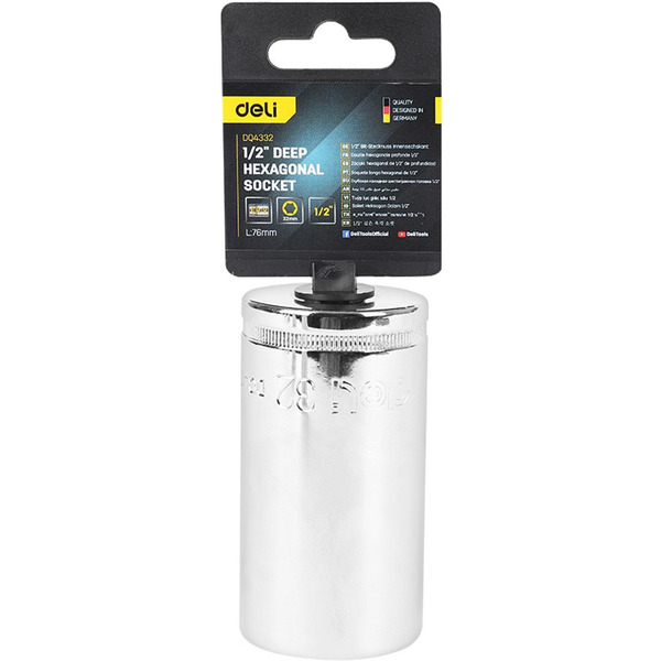 Головка торцевая шестигранная Deli EDQ4332
