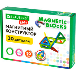 Конструктор магнитный Brauberg Kids Magnetic Blocks 665719